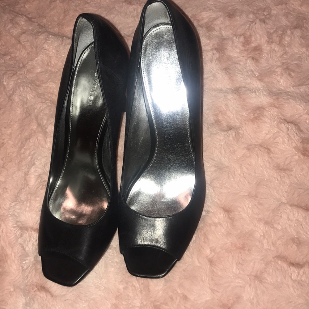 Black Leather Platform